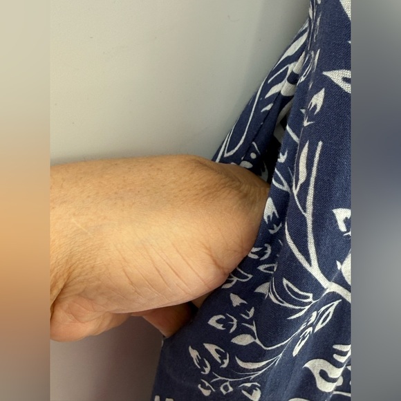 La Plague Palmetto Maxi-Floral Dot Dress Boho Sleeveless Sundress Size Large - Picture 13 of 16